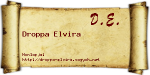 Droppa Elvira névjegykártya
